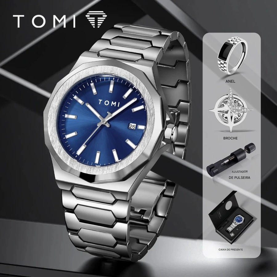 Relógio Masculino Luxo Quartz