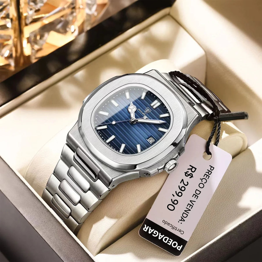 Relógio Masculino Quartz Quadrado