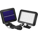 Luminária Solar Externa LED 56 LEDs com Sensor de Movimento