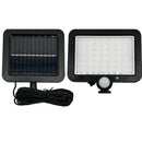 Luminária Solar Externa LED 56 LEDs com Sensor de Movimento