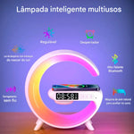 Luminária Inteligente G-Speaker Pro (Som, Alarme & Carregador Sem Fio)