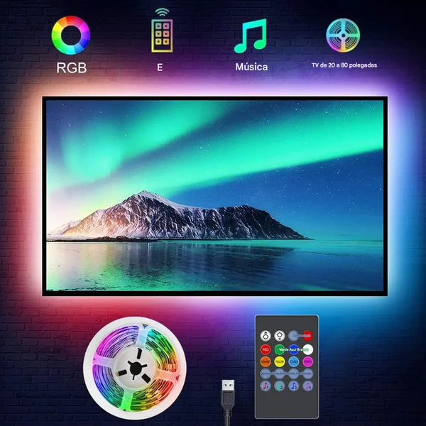 Luz LED RGB Sincronizada com Música