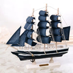 Navio à Vela Decorativo Estilo Mediterrâneo