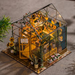 Casa de Flores Miniatura DIY Decorativa
