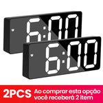 Relógio Despertador Digital Espelhado com LED