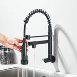 Torneira de Cozinha Industrial de Parede – Edição Premium Black & Gold