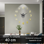 Relógio de Parede 3D Minimalista (Adesivo)