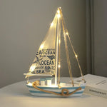 Barco à Vela Decorativo em Madeira