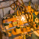 Casa de Flores Miniatura DIY Decorativa