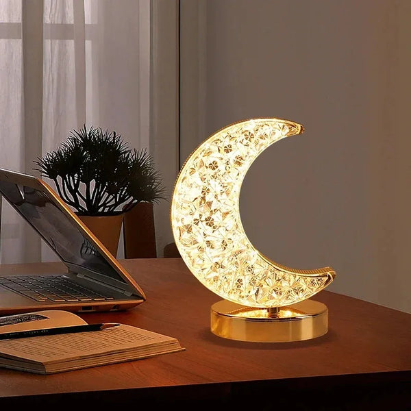 Abajur de Cristal Inteligente Moon LED