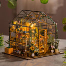 Casa de Flores Miniatura DIY Decorativa