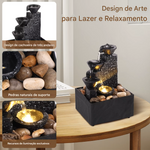 Mini Cachoeira de Mesa Iluminada