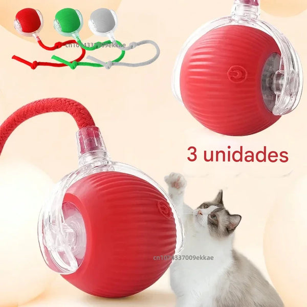 Bola Interativa Automática para Gatos com Cauda – Recarregável USB