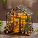 Casa de Flores Miniatura DIY Decorativa