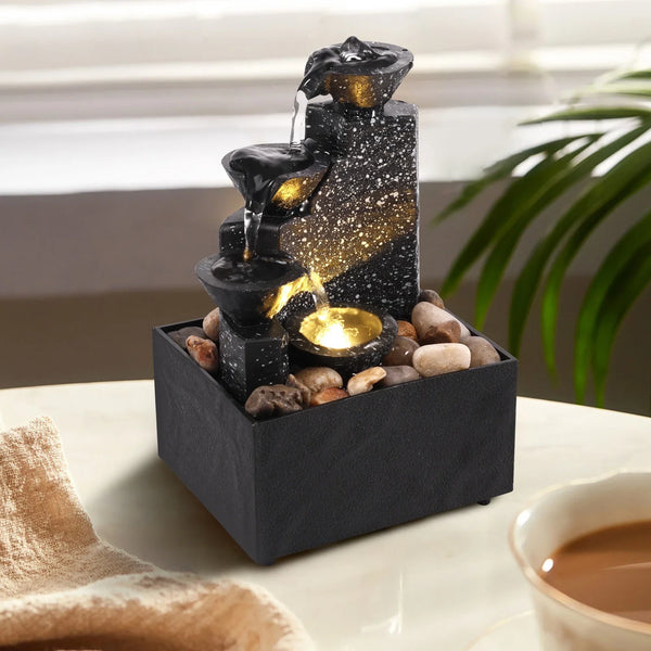 Mini Cachoeira de Mesa Iluminada