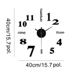Relógio de Parede 3D Minimalista (Adesivo)
