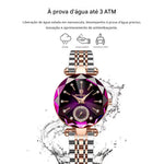 Relógio Feminino POEDAGAR Luxo Quartz