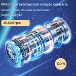 Mini Aspirador Portátil Sem Fio 4 em 1 – Super Sucção para Carro e Casa