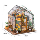 Casa de Flores Miniatura DIY Decorativa