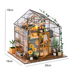 Casa de Flores Miniatura DIY Decorativa