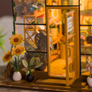 Casa de Flores Miniatura DIY Decorativa