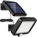 Luminária Solar Externa LED 56 LEDs com Sensor de Movimento