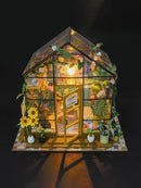 Casa de Flores Miniatura DIY Decorativa