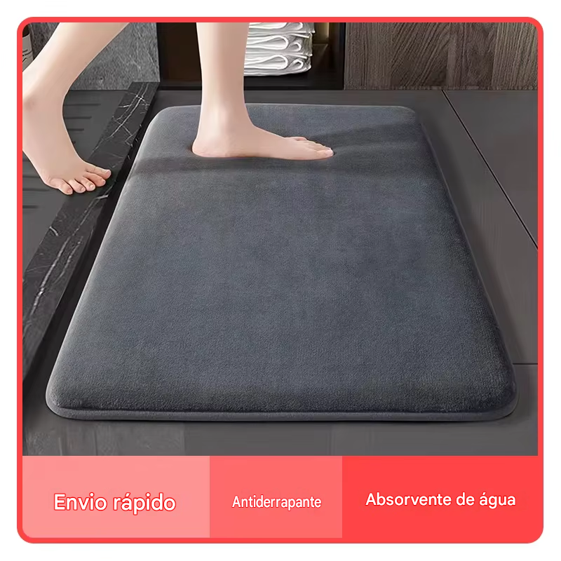 Tapete de Banheiro Ultra Absorvente Antiderrapante