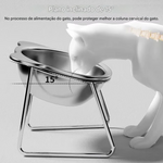 Comedouro Inclinado Inox para Pets